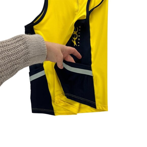 Zoot Cycling Yellow Tank Top w/pockets Size L - Picture 4 of 7
